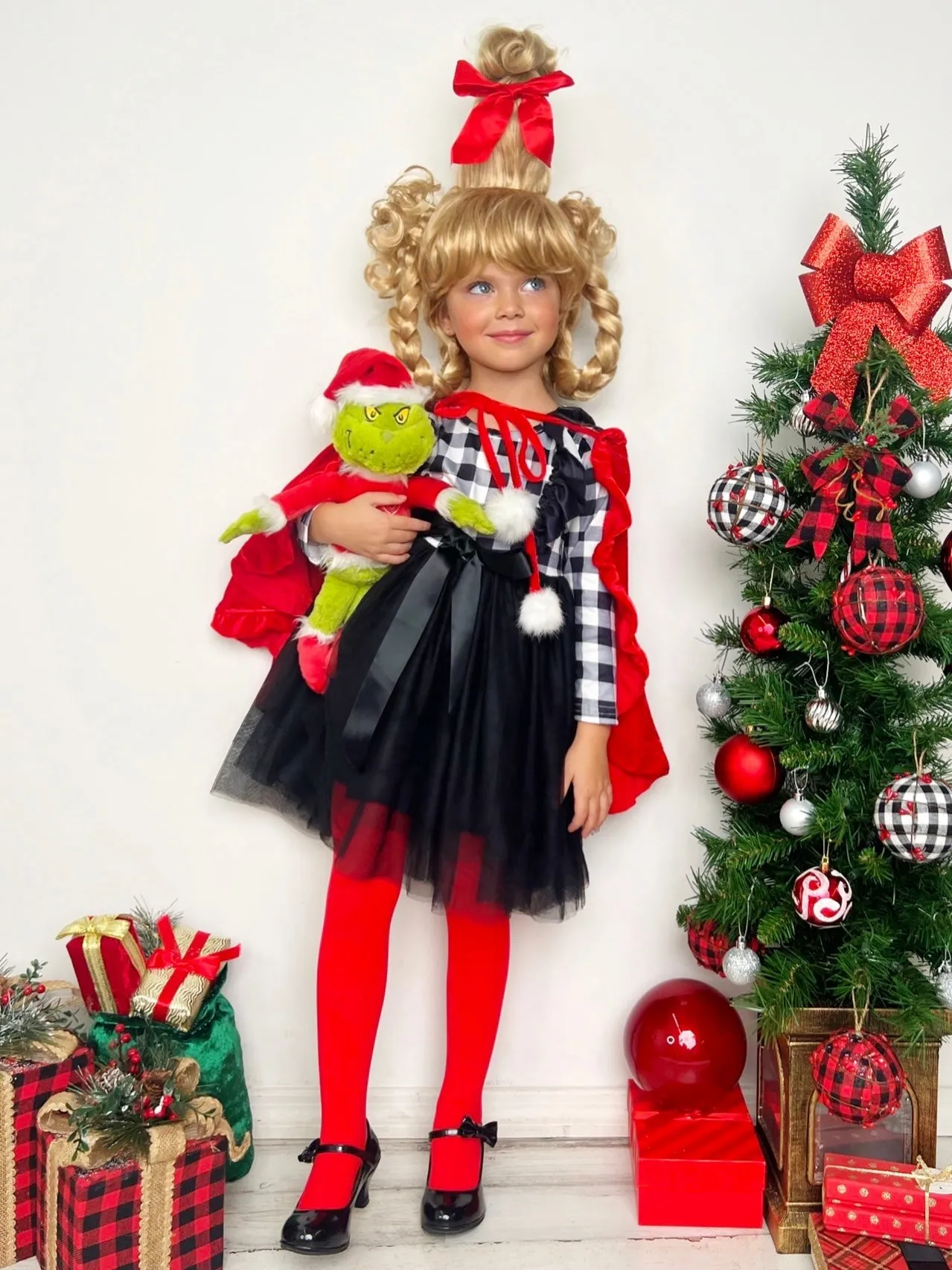 Pretty Plaid Ruffled Tutu Dress