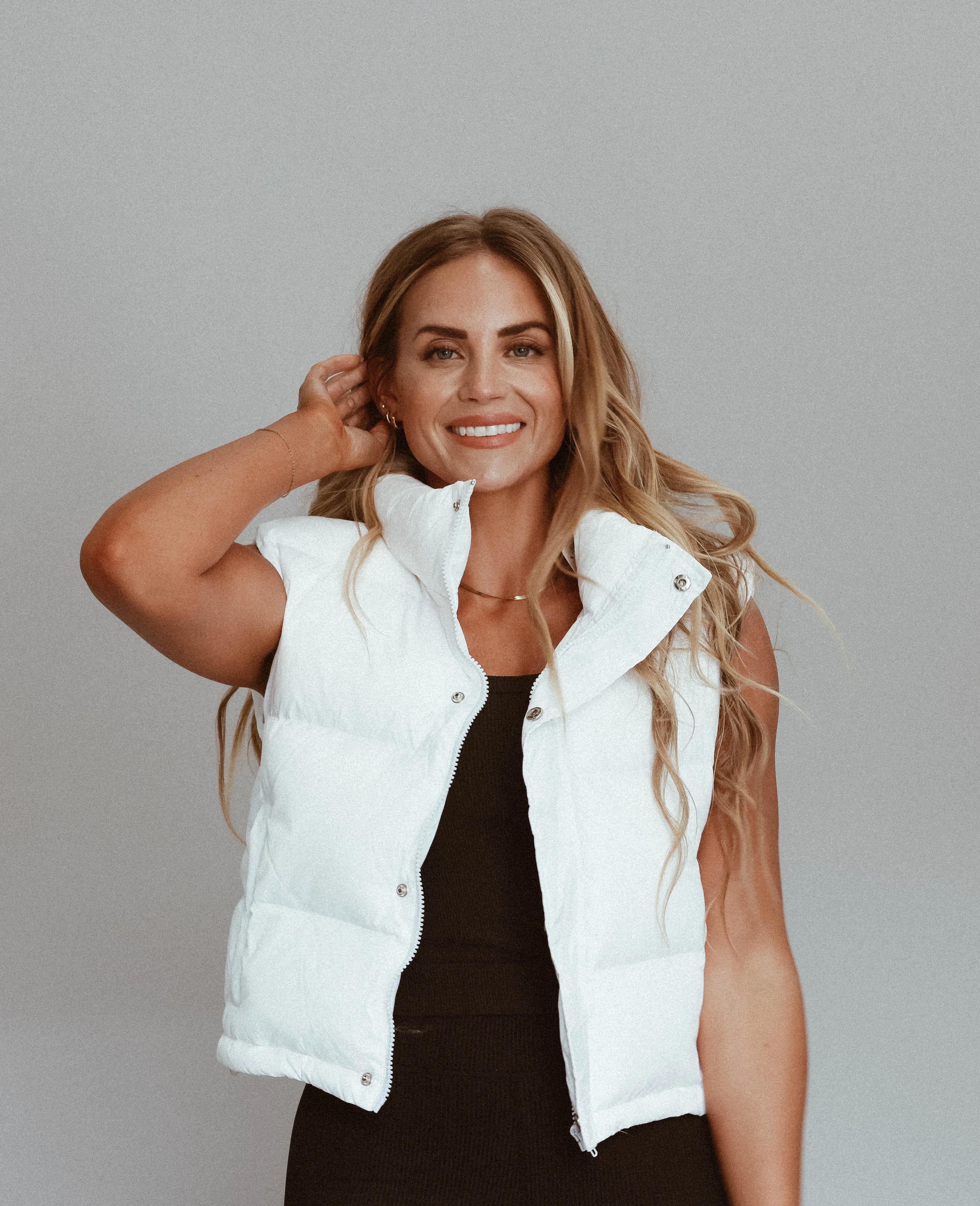 Puffer Vest - White