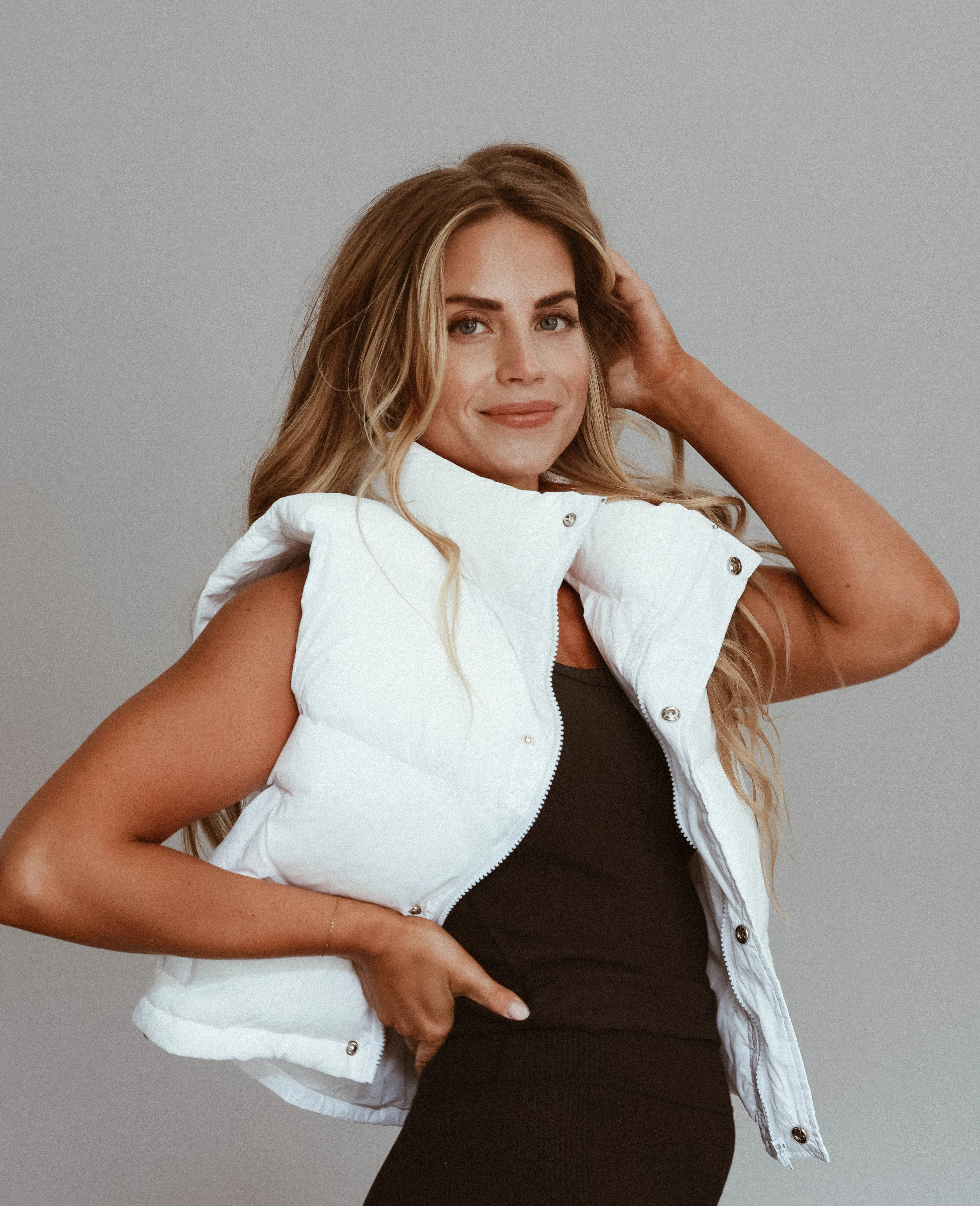 Puffer Vest - White