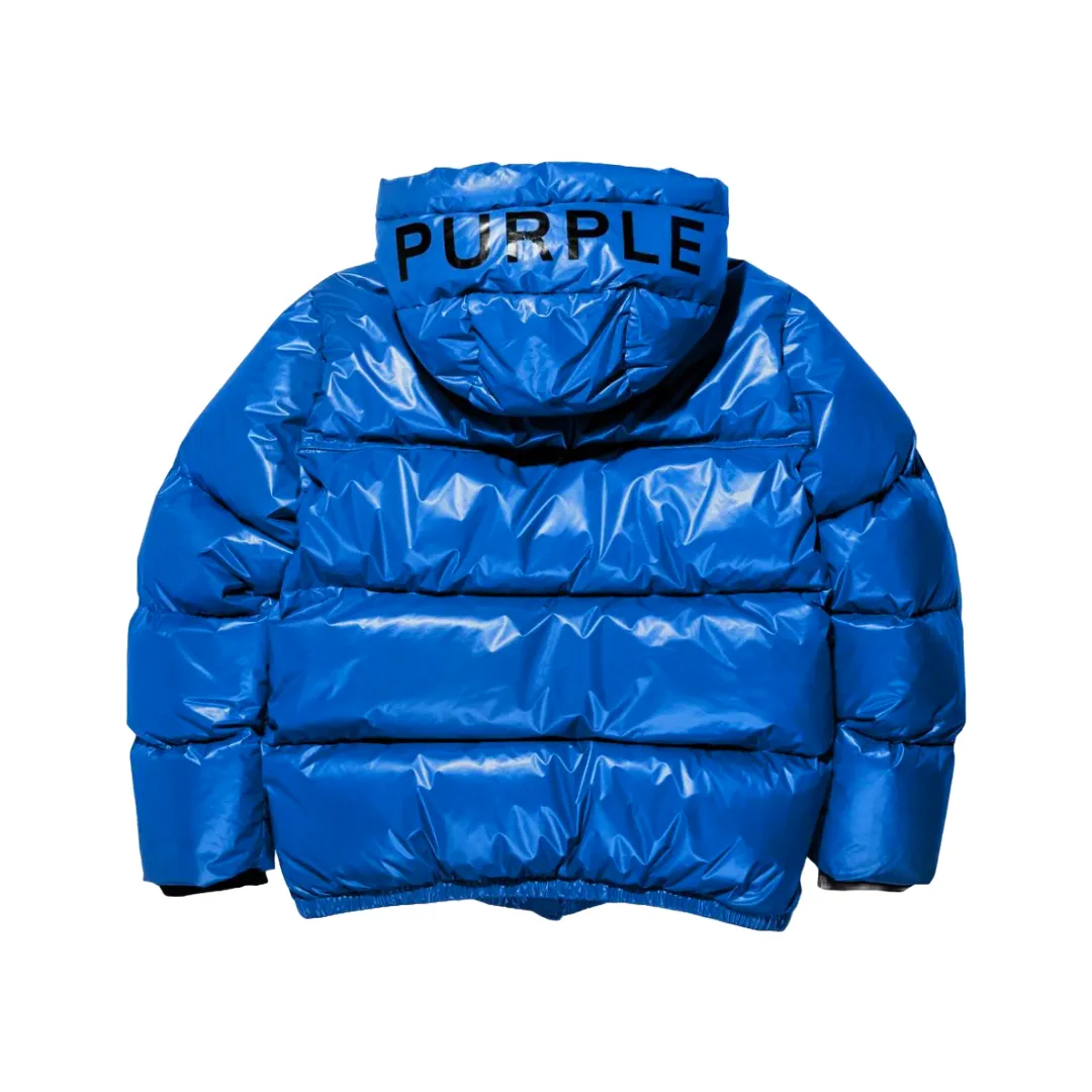 PURPLE BRAND NYLON PUFFER JACKET  BLUE