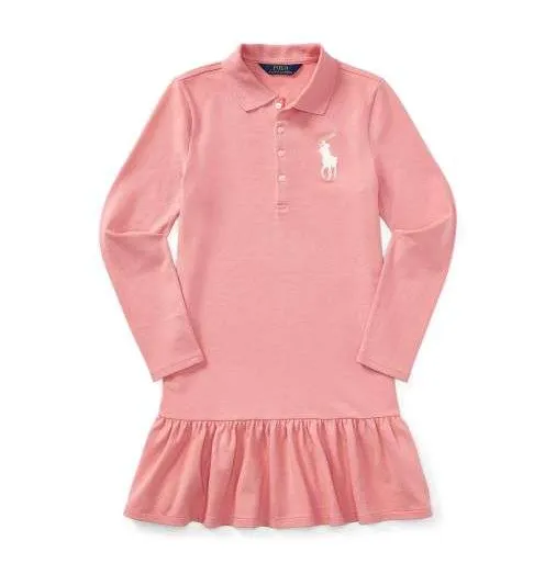 Ralph Lauren Cotton Long-Sleeve Polo Dress