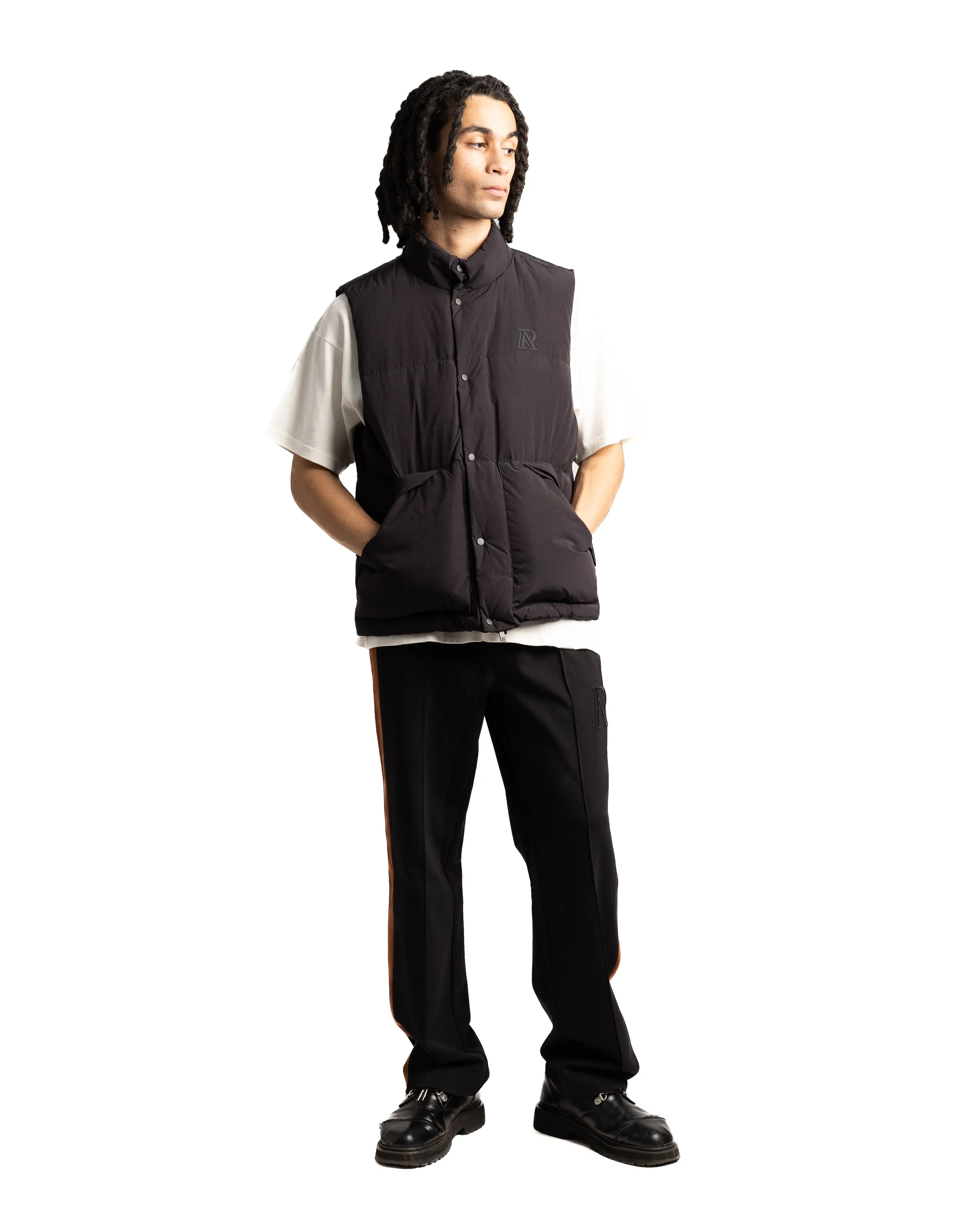 Represent Puffer Gilet Jet Black