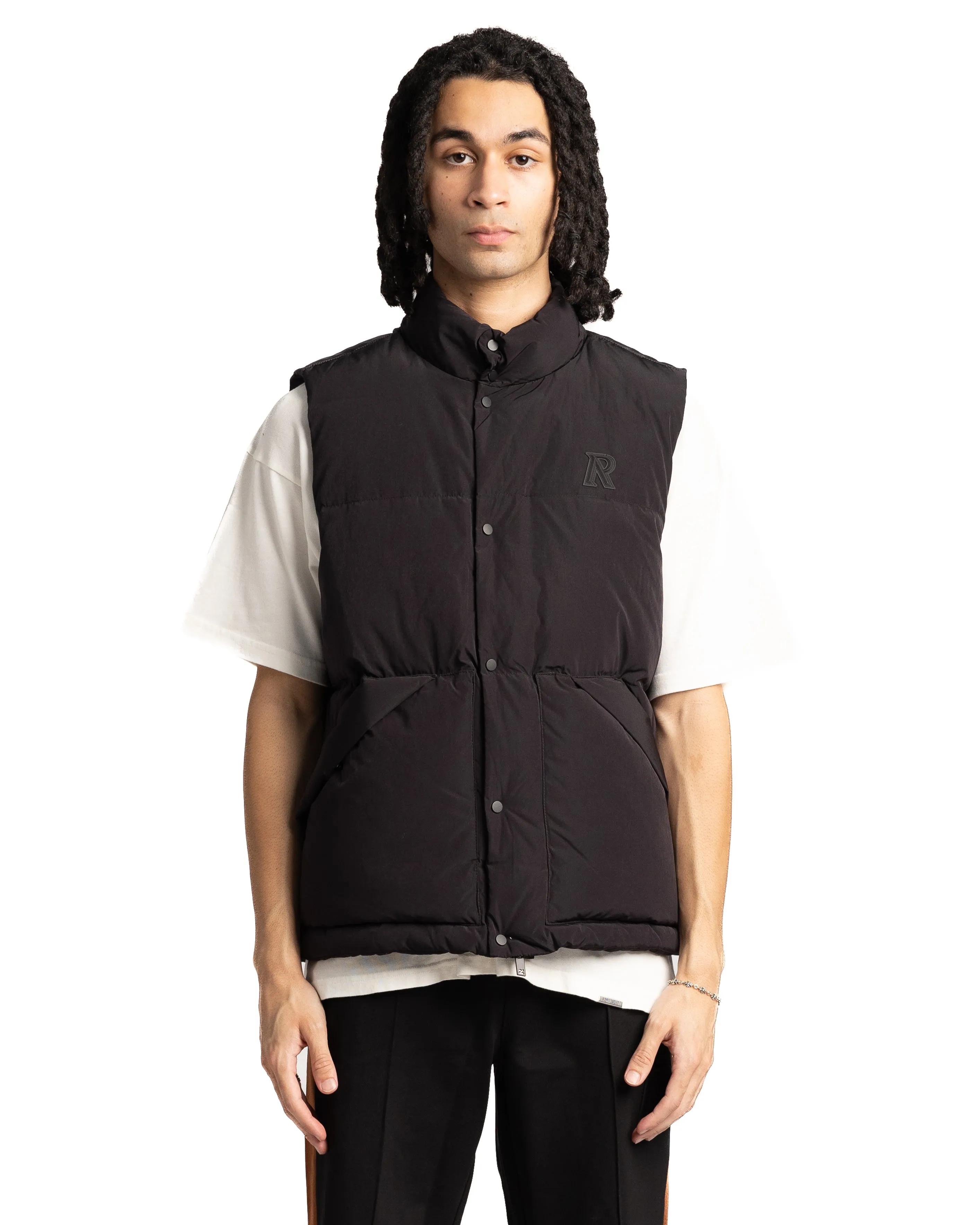 Represent Puffer Gilet Jet Black