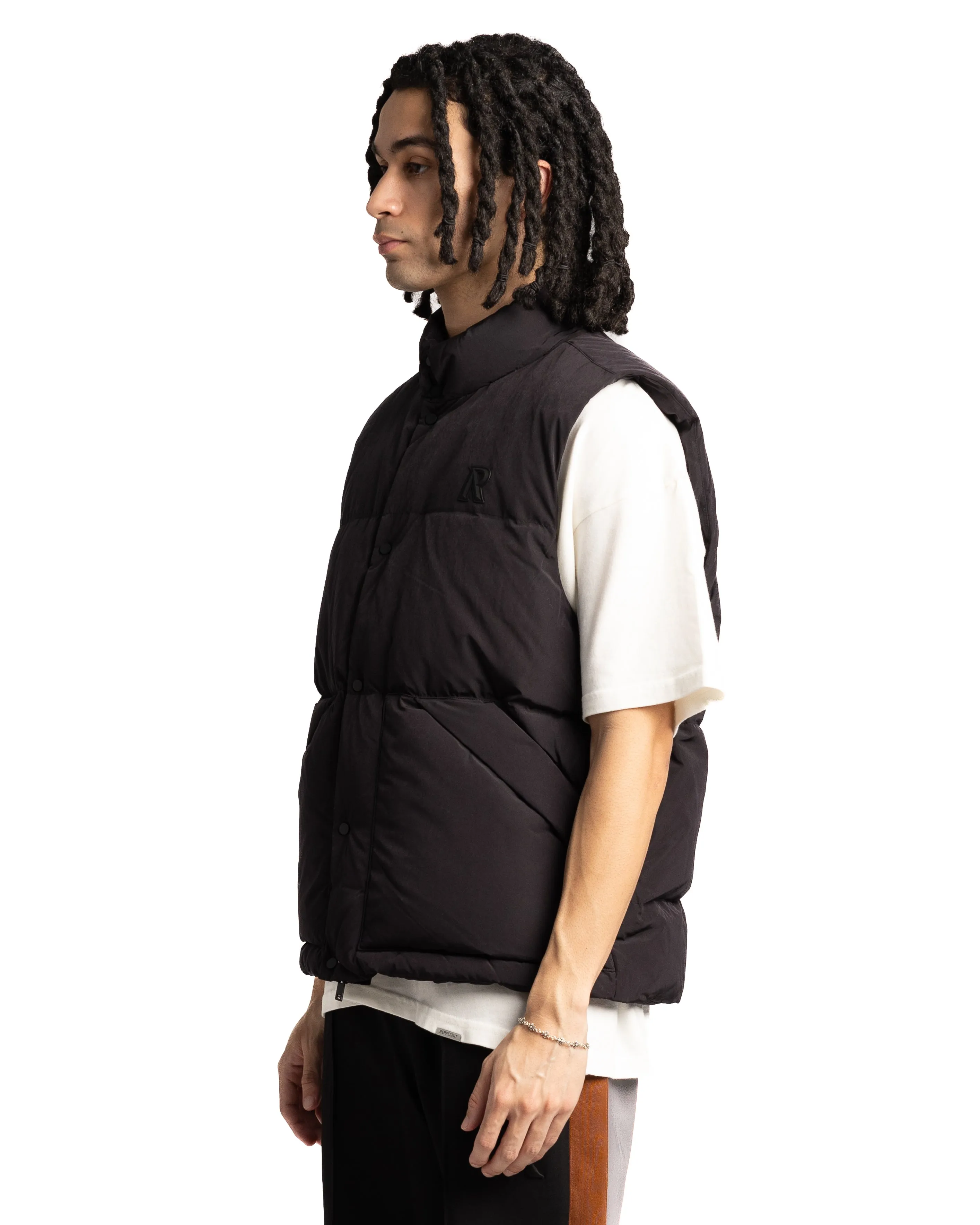 Represent Puffer Gilet Jet Black
