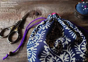 Repurposed Indian Dress Temari Kinchaku (drawstring) Purse ⦿tkvu0007