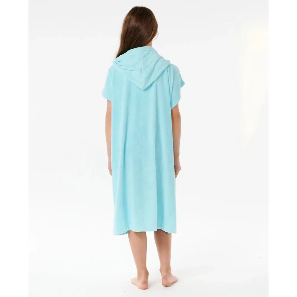 RIP CURL GIRLS CLASSIC SURF HOODED TOWEL SKY BLUE