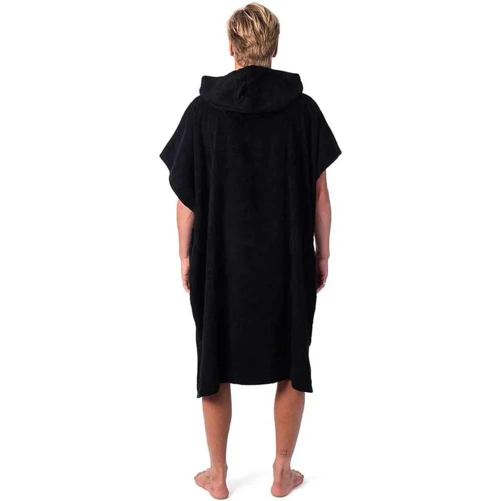 RIP CURL LOGO HOODED TOWEL BLACK