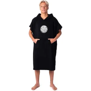 RIP CURL LOGO HOODED TOWEL BLACK