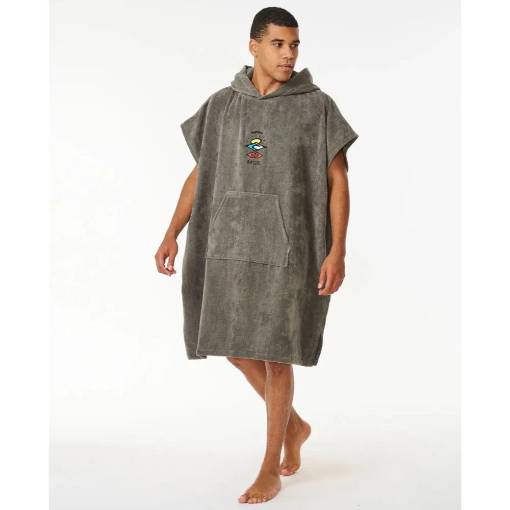 RIP CURL LOGO HOODED TOWEL GREY