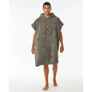 RIP CURL LOGO HOODED TOWEL GREY