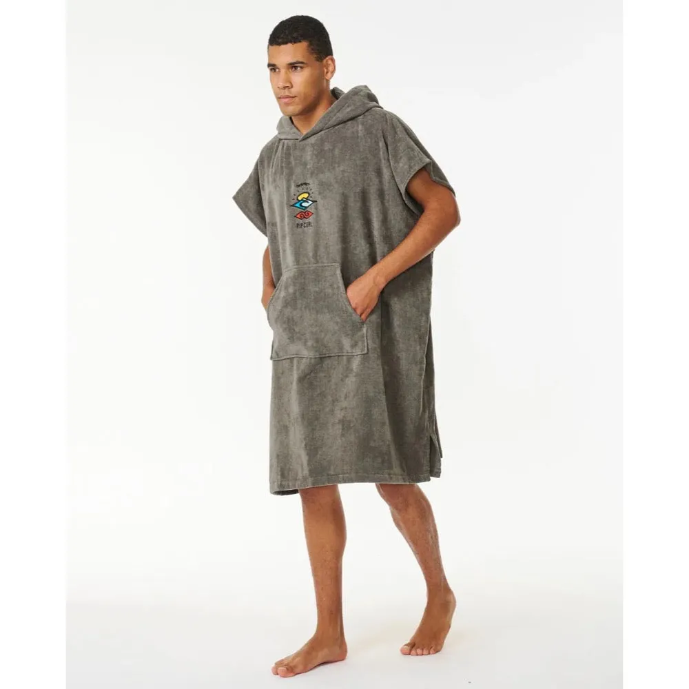 RIP CURL LOGO HOODED TOWEL GREY