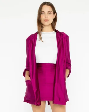 Ripley Rader Magenta Sateen Stretch Oversized Blazer