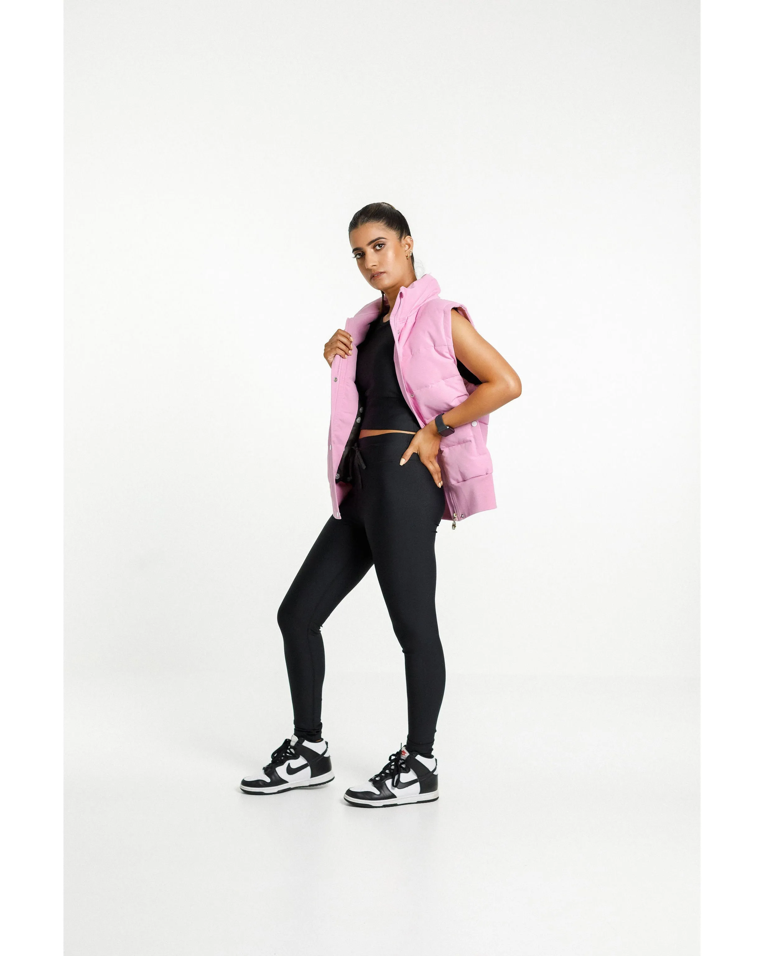 Rose Road Dawn Puffer Vest - Pink Bloom