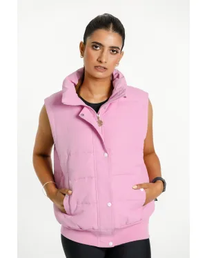 Rose Road Dawn Puffer Vest - Pink Bloom