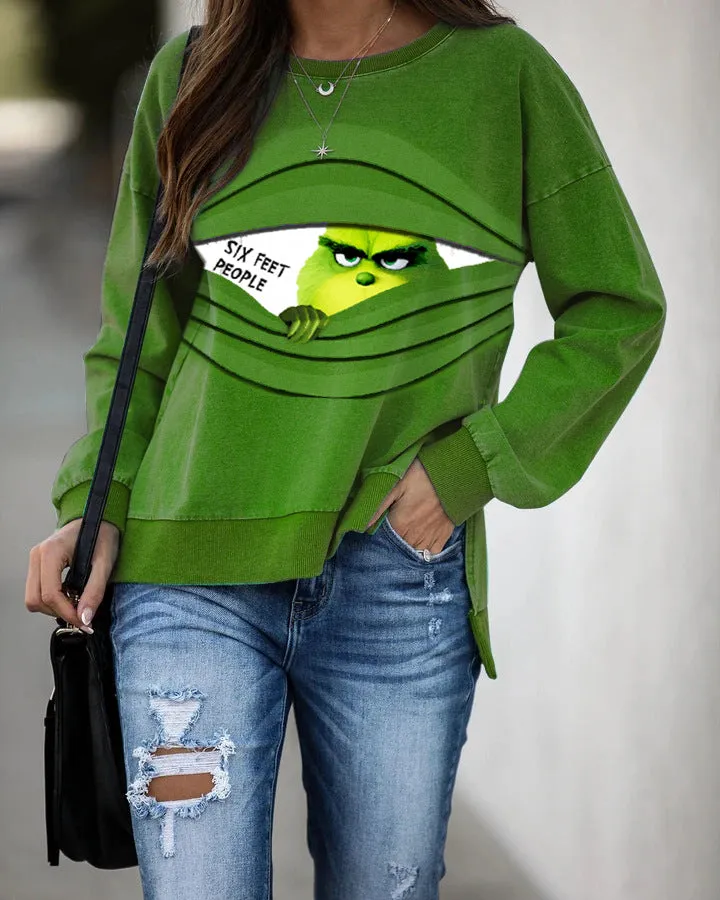 Round Neck Floral Printed T-Shirts Blouses Sweatshirts