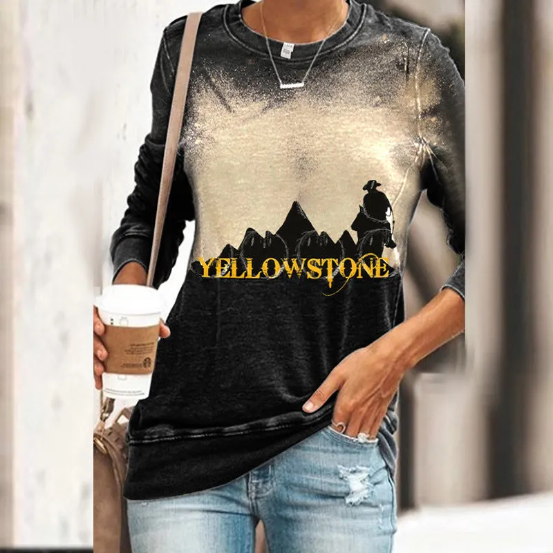 Round Neck Floral Shirts Blouses T-shirts Sweatshirts