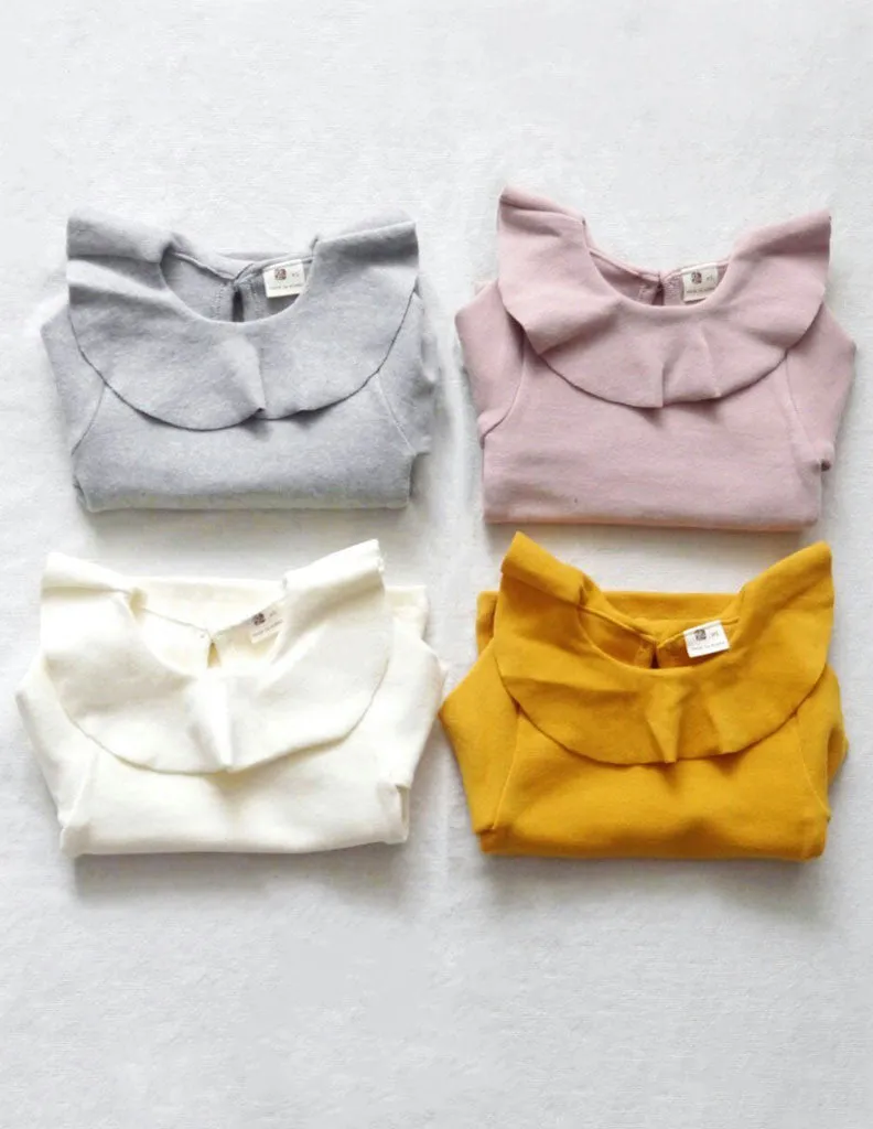Ruffle Collar Blouse Winter Cream