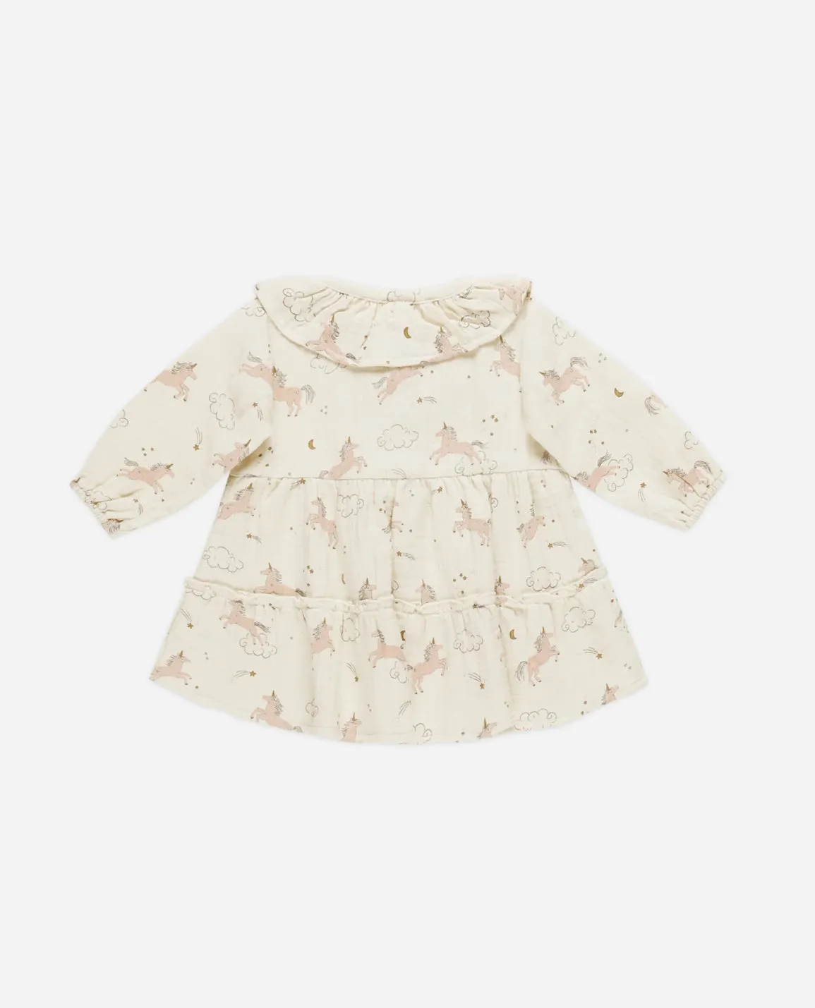 Ruffle Collar Button Dress