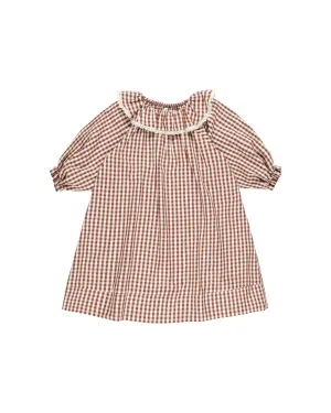 RYLEE   CRU Girl's Nightgown || Brick Gingham