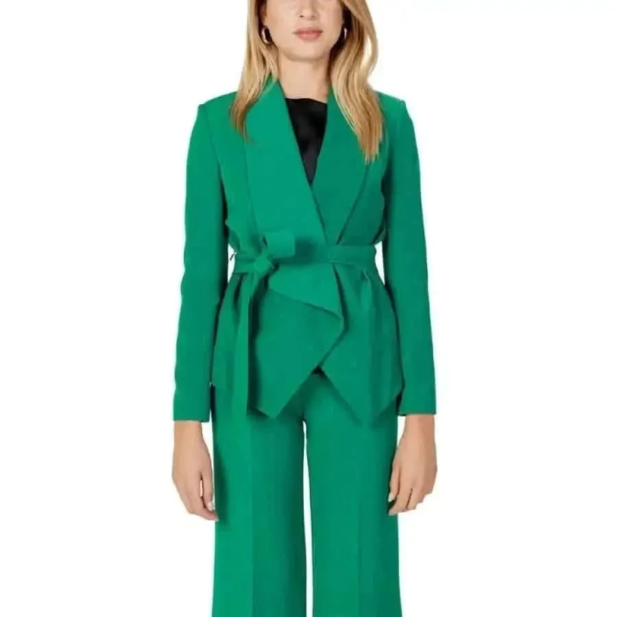 Sandro Ferrone Women's Pink Blazer with Lace Detailing