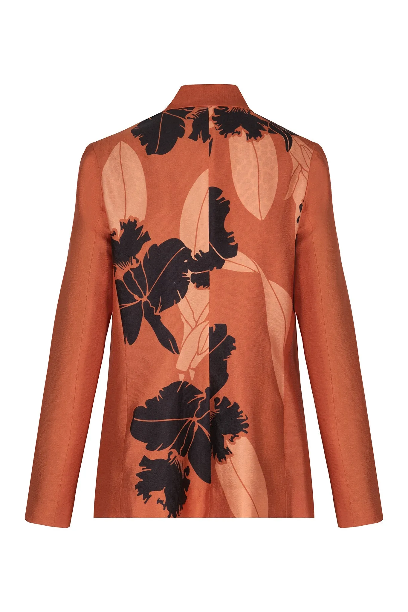 Santo Tomás Martellato Silk Blazer in Terra