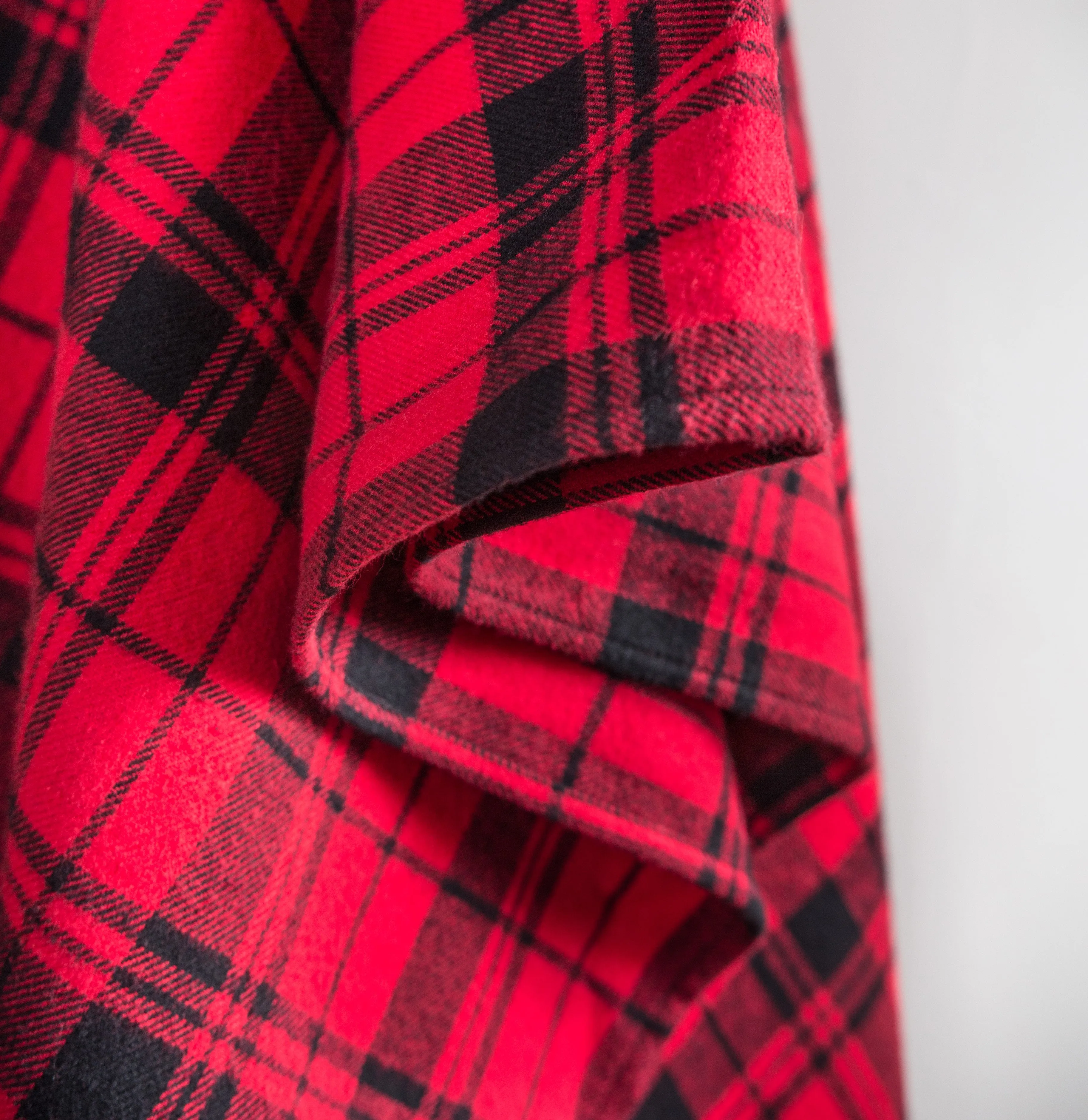 Scarlet Plaid Flannel Kimono