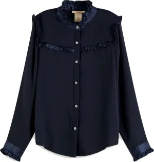 Scotch R' Belle Girls Long Sleeve Ruffle Detail Blouse