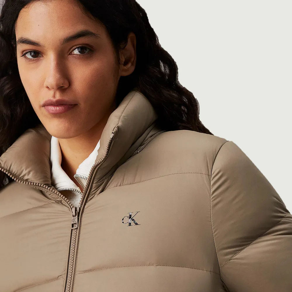 Short Puffer Jacket - Brown
