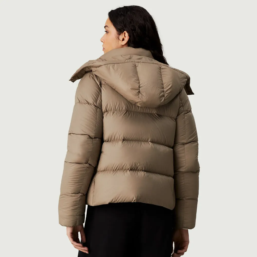 Short Puffer Jacket - Brown