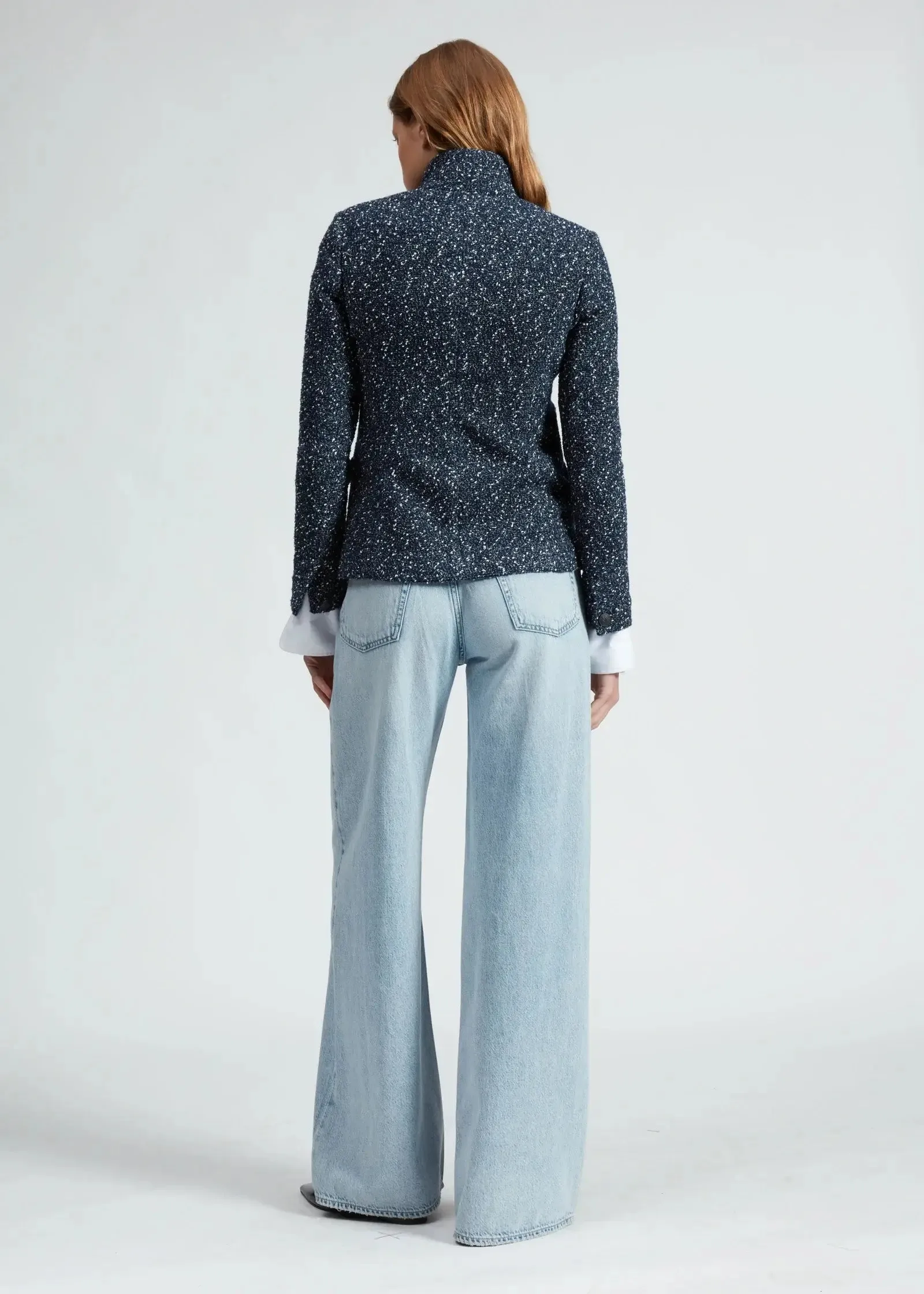 Slade Tweed Blazer in Blue
