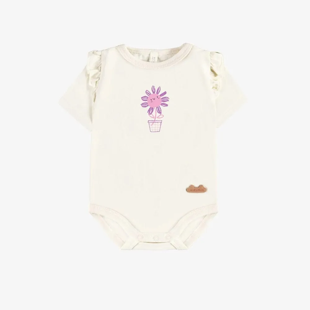 Souris Mini Baby Girls Flower Pot Bodysuit