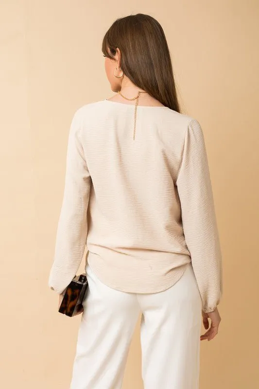 Surplice Shirring Top