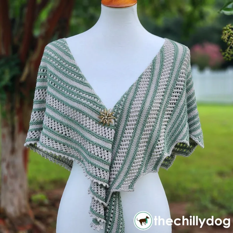 Swaying Palms Shawl: Knitting Pattern PDF