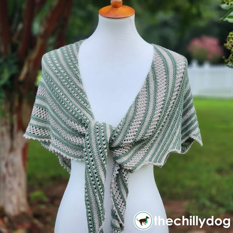Swaying Palms Shawl: Knitting Pattern PDF
