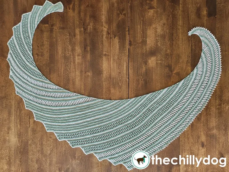 Swaying Palms Shawl: Knitting Pattern PDF