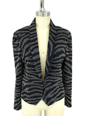 Swildens Tiger Stripe Beaded Blazer