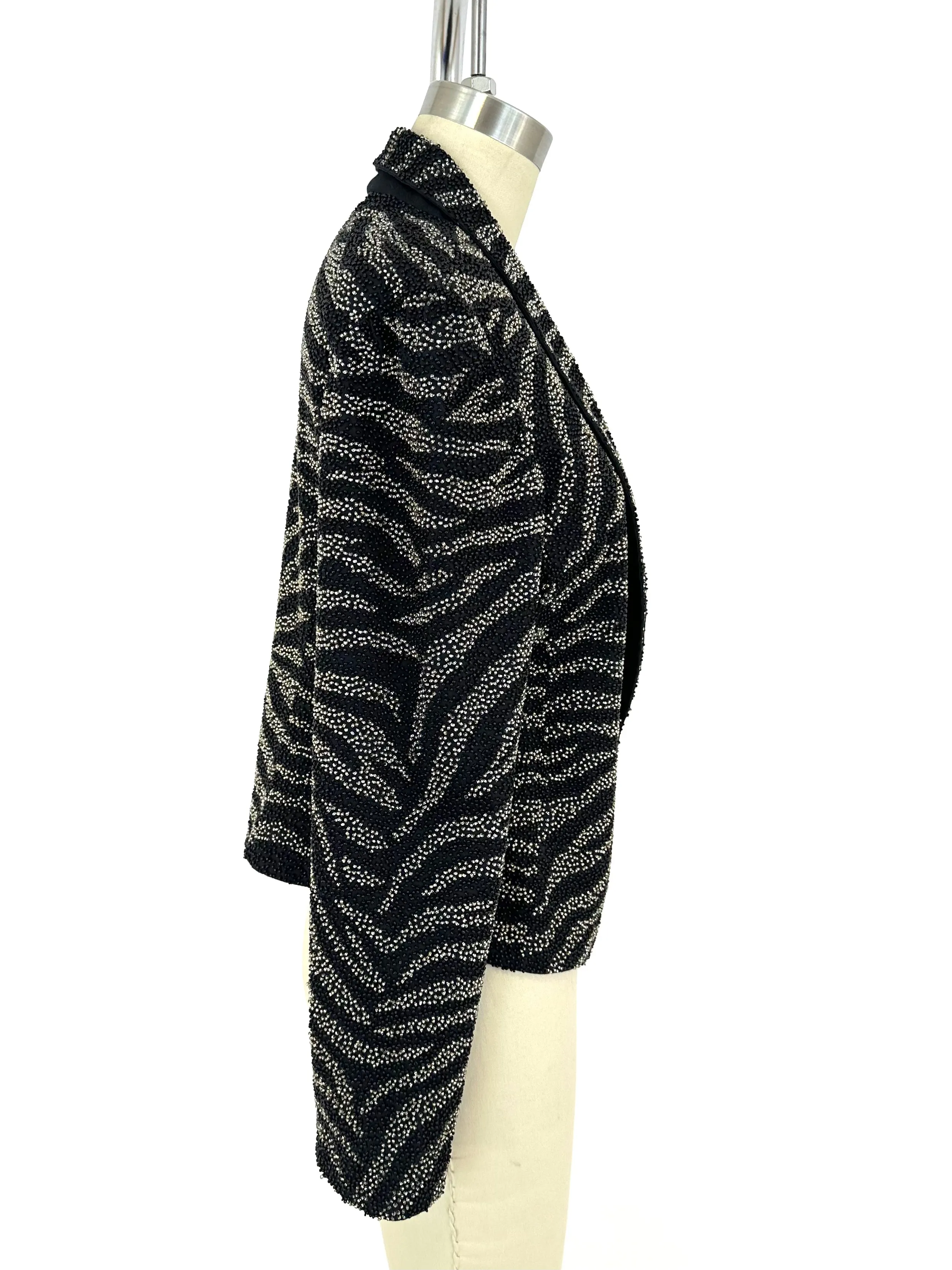 Swildens Tiger Stripe Beaded Blazer