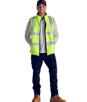 Taped Hi Vis Reversible Puffer Vest