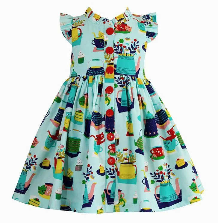 Tea & Kitties Blue Glen Park Dress