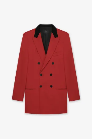 TEDDIE RED CONTRAST BLAZER