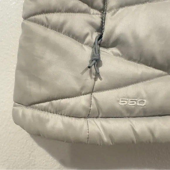 The North Face 550 Women's Goose Down Insulated Puffer Vest Gray Jacket Women L