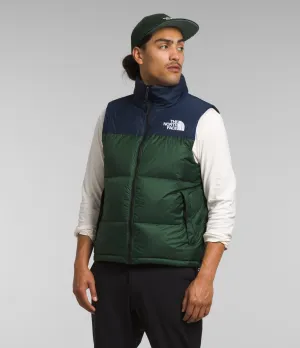 THE NORTH FACE MENS 1996 RETRO NUPTSE VEST - PINE NEEDLE-SUMMIT NAVY