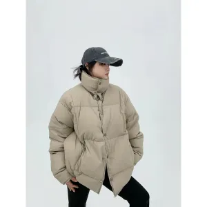 Thick Collar Minimalist Down Jacket