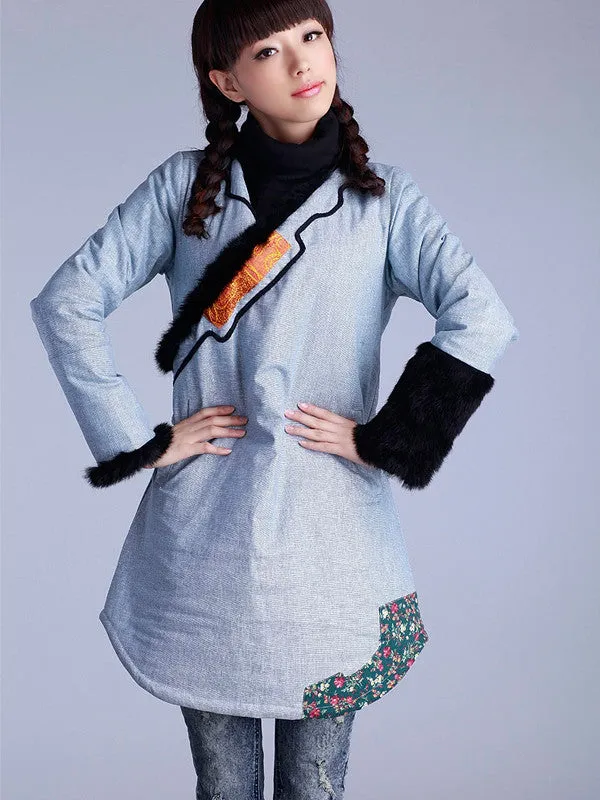 Tibetan Odval long puffer coat