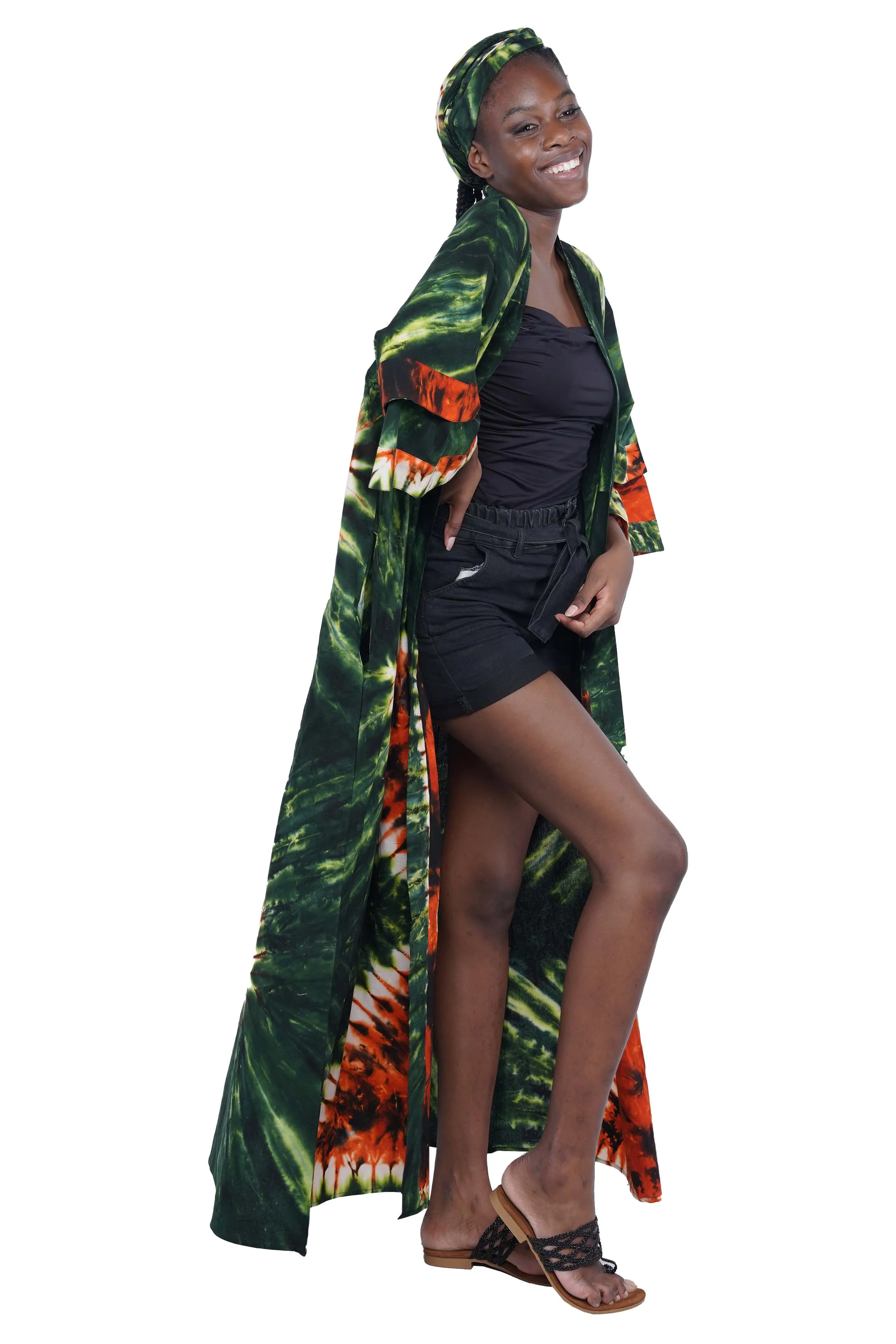 Tie & Dye Long Duster | Robe | Kimono
