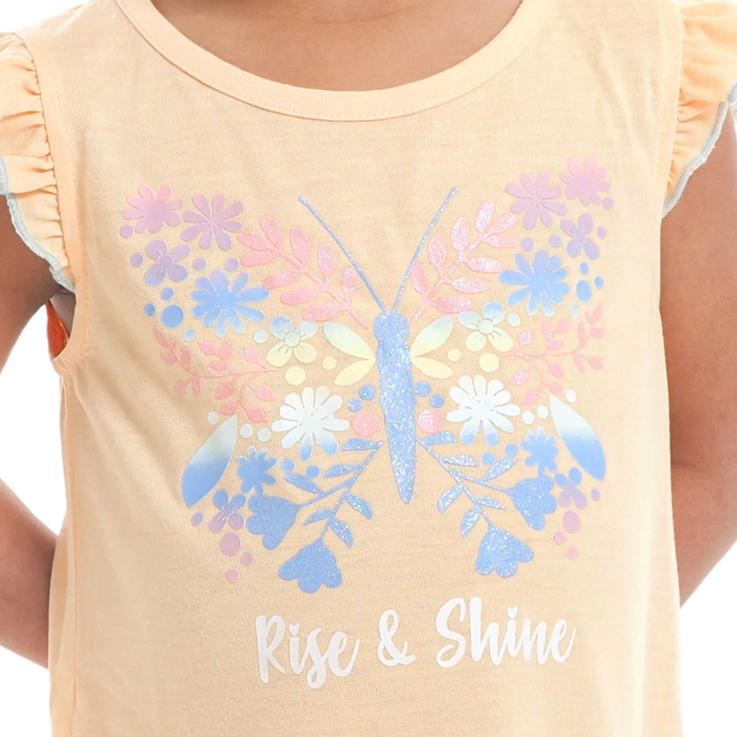 TODDLER GIRL FRILLY SLEEVE NIGHTSHIRT