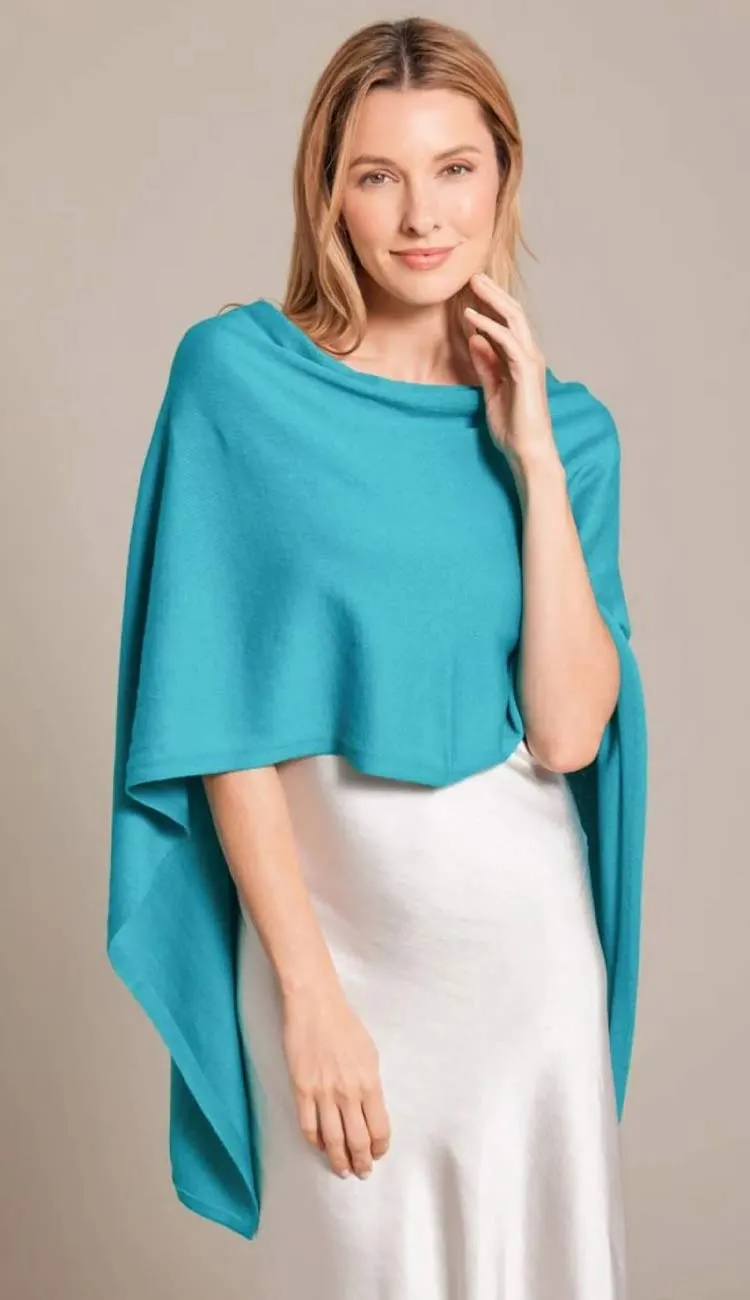 Trade Wind Cashmere Blend Dress Topper Poncho