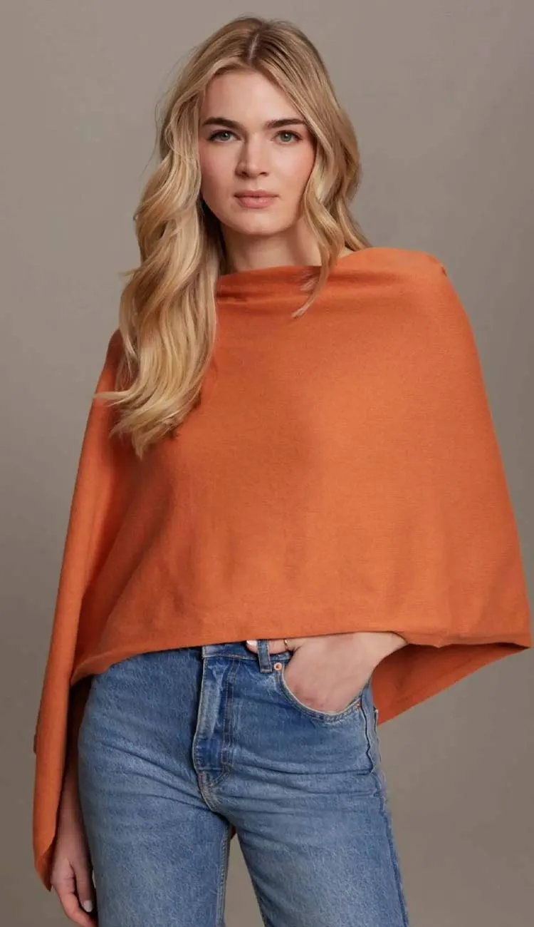Trade Wind Cashmere Blend Dress Topper Poncho