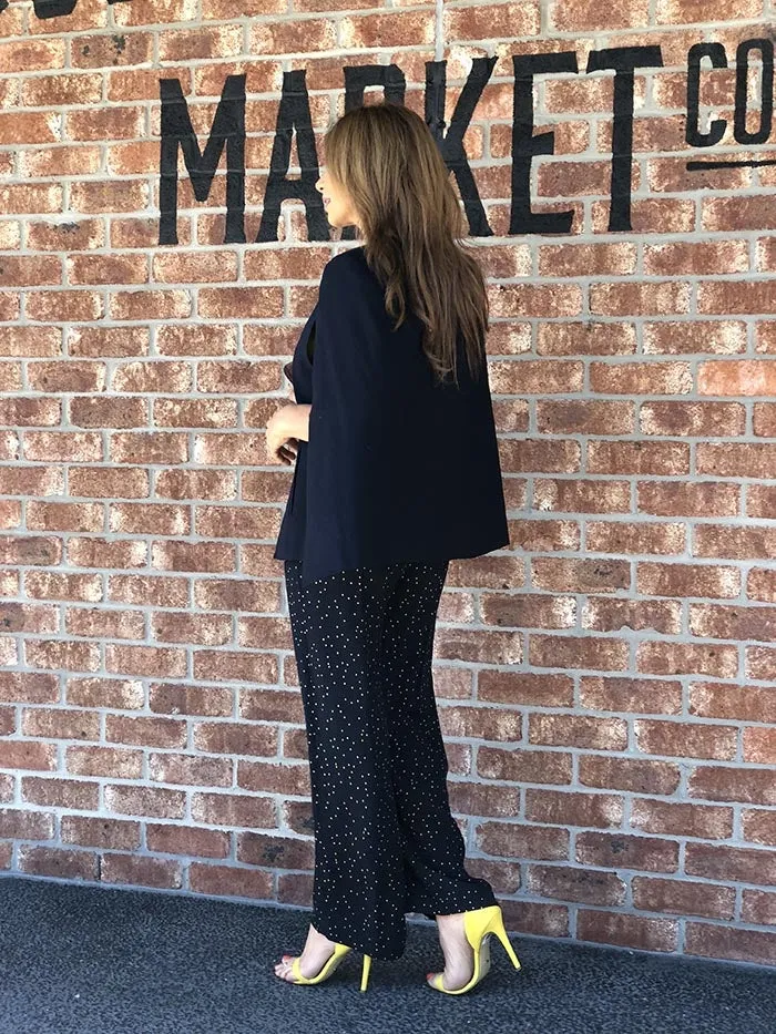 Uptown Cape Blazer - Navy