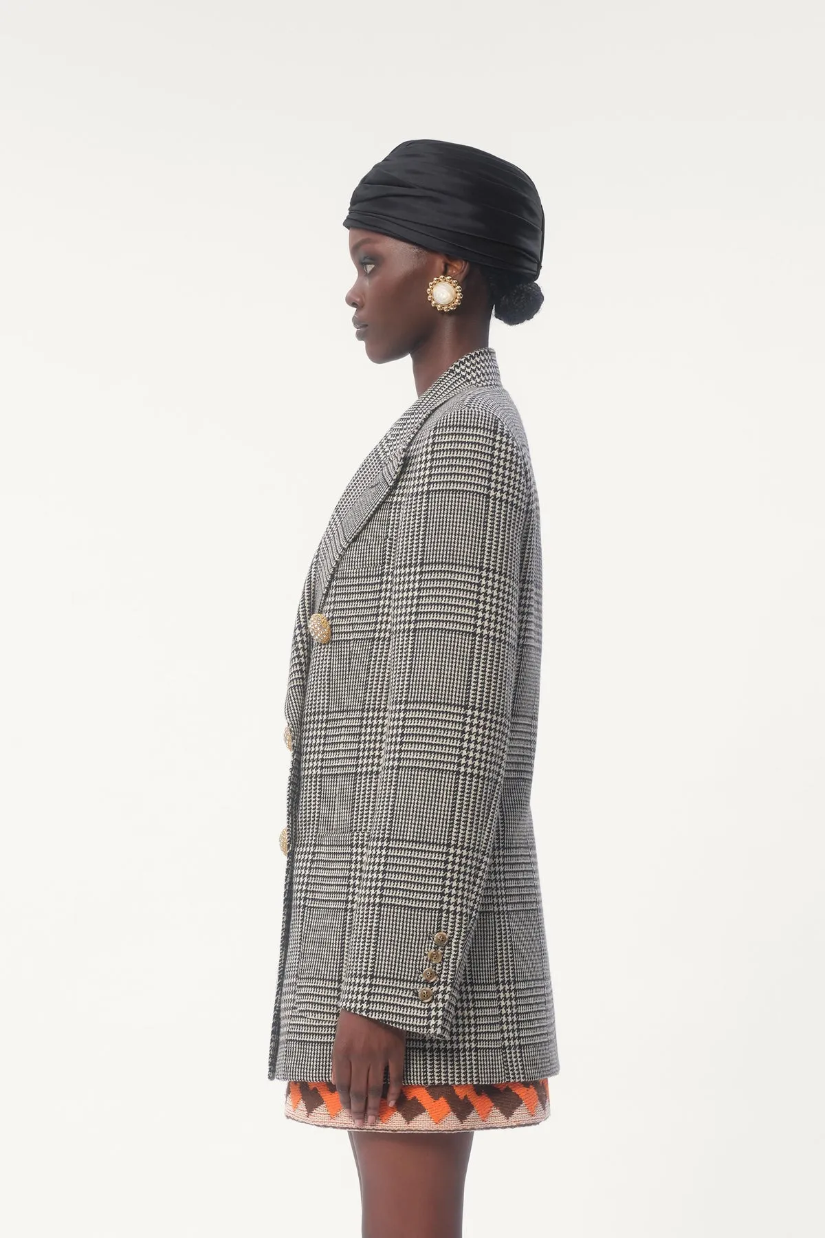 VALENTINO | HOUNDSTOOTH WOOL BLAZER JACKET